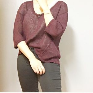 ARITZIA T. BABATON Silk Linen Knit Tunic Sweater S